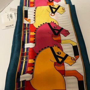 Latest scoop long fashion scarf w horses.